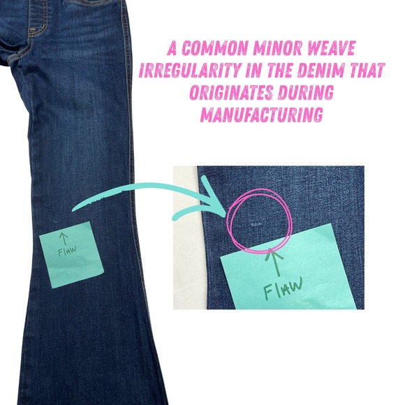 SPANX Pull-On Dark Wash Flare Jeans XS Petite | Shaping 💙 Denim | Elastic Waist - Picture 7 of 9